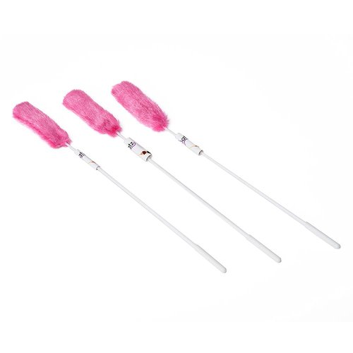 RompiCatz Teaser Wands and Interactive Cat Toy, Plush Tip, Pink, 3 Pack