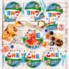 96 Pcs Ofishally One Birthday Party Paper Plate and Napkins Gone Fishing 1st Party Party Decorations Little Fisherman Tableware Set Disposable The Big One Birthday Supplies for Party Favors 24 Guests