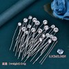 JHOO Bridal Hair Accessory 20PCS Hair Pins Rhinestone Wedding Hair Jewelry For Bridal (silver)