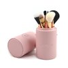 Z'OREYA Makeup Brush Set 12pcs Pink Synthetic Makeup Brushes Travel Set With Holder Makeup Brush Organizer Foundation Powder Contour Blush Eye Cosmetic Brush Sets in Case With Bonus Gift Makeup Sponge