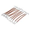 10 Pieces Hair Bungee,Hair Ties with Hooks,Elastic Hair Tie Styling Ponytail Holder Hooks Hair Cord for Buns, Adjustable Hair Wrap for Curly Hair Long Hair (Brown)