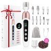 Electric Nail File Set, 9 in 1 Professional Manicure and Pedicure Kit, Cordless Nail Drill for Feet, LCD Display 10 Speeds Electric Nail Drill Machine, Hand Foot Care Tool for Christmas Gifts