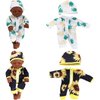 ONEST 5 Pieces 10 inch American African Baby Doll Set Include 1 Set 10 Inch Baby Doll and 4 Pieces Handmade Doll Clothes Realistic Black Baby Doll