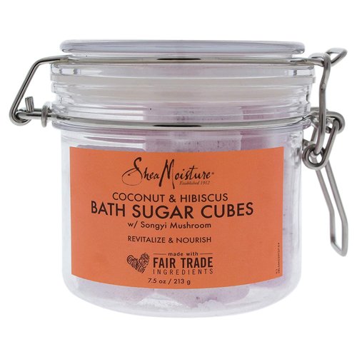 Shea Moisture Coconut and Hibiscus Bath Sugar Cubes for Unisex, 7.5 Ounce