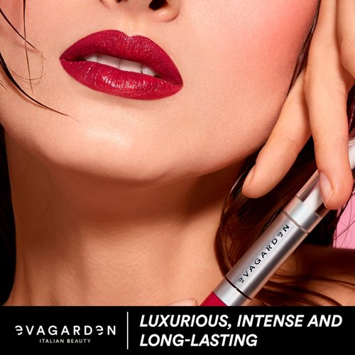 EVAGARDEN Care Colour Lipstick - Adorns Your Lips with Pure, Bright Hues - Nourishes with Jojoba, Sweet Almond and Avocado Oil - Protects Skin with Cocoa Seed Butter - 594 Coral Haze - 0.1 oz