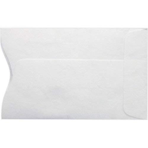 Minas Envelope 500 Key Card Holder/Credit Card Protector/Gift Card Sleeve, Plain White 2-3/8" x 3-1/2" (500 Sleeves)