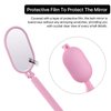 Pretty memory Lash Mirror, 270 Degree Free Rotation Lash Extension Supplies, Lightweight Makeup Mirror for Eyelash Extensions Supplies (Pink)