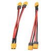 ELFCULB 2pcs XT60 Y Splitter,12AWG XT60 Parallel Battery Connector Cable for Quadcopter RC Car(150mm)