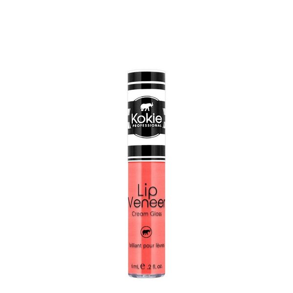 Kokie Cosmetics Lip Veneer Cream Lip Gloss, Just Peachy, 0.2 Fluid Ounce
