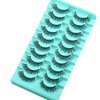 APCYUST Natural Lashes Wispy Eyelashes Fluffy Mink Lashes Naturl Look Small Strip Eyelash 10 Pairs Short Lashes Pack Lightweight Cat Eye Lash Strips Set Soft Fake Eyelash (Flare Lash | 8-14mm)