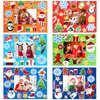24 Packs Christmas Crafts for Kids Holiday Picture Frame DIY Craft Kits with 330 Stickers Gingerbread Santa Reindeer Snow Stickers Xmas Art Favor for Children Home Classroom Party Game Activity