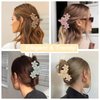 Amariver Flower Hair Clips for Women Matte Flower Claw Clips Non-slip Cute Claw Clips Flower Hair Clip for Thick Thin Hair Strong Hold Hair Claws Hair Accessories for Women Girl