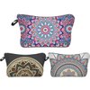 Deanfun Roomy Cosmetic Bag,3 piece Set Waterproof Travel Toiletry Pouch Makeup with Zipper (Mandala 1)