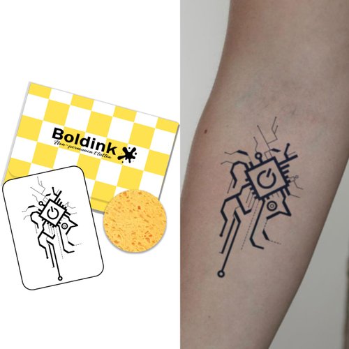 Boldink Temporary Tattoos, semi permanent tattoos, 15-day long lasting tattoo sticker, waterproof and anti-reflective, unique design（Ancient Conformity 2）
