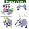 48Pcs Raccoon Theme Cupcake Toppers Woodland Animal Birthday Party Decorations Cartoon Raccoon Cake Topper Decorations for Woodland Theme Baby Shower Forest Animal Party Supplies