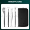FVION Professional Pedicure Knife Set, 4PCS Ingrown Toenail Removal Blades Kit, Stainless Steel Callus Shaver Foot Blades - Silver