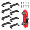 PEUTIER 8pcs Wall Mount, Vertical Collection Car Wall Holder, Collection Car Display Wall Shelf Storage for Building Blocks Cars and Character Models