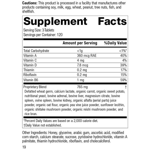 Standard Process Catalyn - Whole Food Foundational Support for General Wellbeing with Vitamin D, Vitamin C, Vitamin A, Thiamine, Riboflavin, Vitamin B6, Magnesium Citrate, and More - 360 Tablets