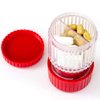 HealthSmart Pill Crusher and Grinder, Crushes Vitamins and Tablets, Holds Up to 2 Pills, With Ergonomic Grips, Red