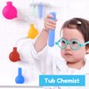 Aqualab Bath Toys for Kids Ages 4-8 - Science Themed Wall Suction Silicone Bath Toy – Includes Beaker, Flasks, and Test Tubes