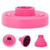 QIRG Hair Dryer Diffuser Attachment, Professional Collapsible Silicone Expand Universal Hair Diffuser Lightweight Foldable Portable Travel Long Lasting Blow Dryer Nozzle for Natural Curly Hair(Pink)