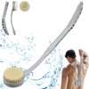 Back Brush Long Handle for Shower, 20.5” Back Bath Brush for Shower, Back Scrubber, Exfoliation and Improved Skin Health for Elderly with Limited Arm Movement, Disabled, Pregnant Women