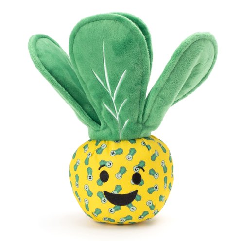 The Worthy Dog Tough Bok Choy Chew Toy Yellow, Fun Fetch Play with Squeaker for Dogs Durable Material for Aggressive Chewers - Small