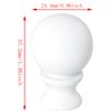 DGBRSM 2pcs 1-1/2 Inch Lamp Finial Oil Rubbed White Steel Ball Knob Lamp Shade Finial Lamp Shades Finials Cap Knob Lamp Decoration for Lamp Harp Holder