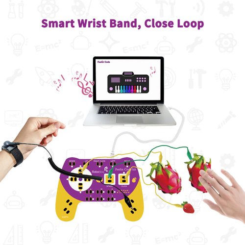 Robobloq STEM Toys, Science Kits for Kids Age 6+, Circuit Board for Kids, Simple Circuit Kit, Learning Primary Circuit Toy, Use Any Conductor and Hand to Form A Circuit, Invention Kit for Everyone