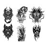 INKARTLINK Tattoo Tech, 6 Sheets Semi Permanent Tattoo, Adult Art Design Temporary Tattoos, Lasts 1-2 Weeks, Waterproof, Realistic Look, No Adhesive, No Reflection (Koi, Suan Ni, Flame Totem Design)