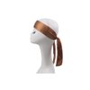 AllMatchWigs 2pcs Edge control soft satin headband 2.3in width hair wrap bands 20 color choice (brown)