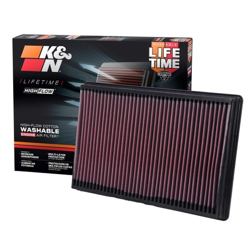 K&N Engine Air Filter: Increase Power & Towing, Washable, Premium, Replacement Air Filter: Compatible with 2002-2019 Dodge Ram Truck V6/V8/V10 (1500, 2500, 3500, 4500, 5500), 33-2247