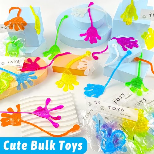 29PCS Glow in Dark Sticky Hands Bulk Party Favors for Kids Stretchy Sticky Fidget Toy Christmas Goodie Bag Stocking Stuffers Pinata Fillers Treasure Box Toys Classroom Prizes Birthday Supplies