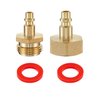 Litorange Lead-Free Brass Winterize Sprinkler Systems: Air Compressor Hose Water Faucet Blow Out Adapter Fitting For RV, Travel Trailer, Boat & Camper（a couple）