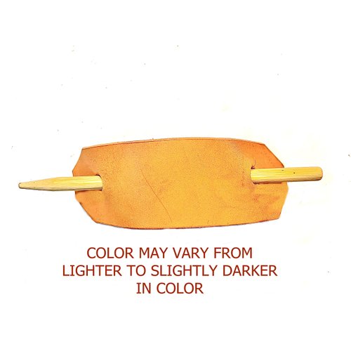 2- LEATHER PONYTAIL BARRETTES with STICK, LEATHER HAIR BARRETTE, LEATHER PONYTAIL HOLDER, LEATHER HAIR CLIP, LEATHER HAIR ACCESSORIES, LEATHER PONYTAIL CLIPS