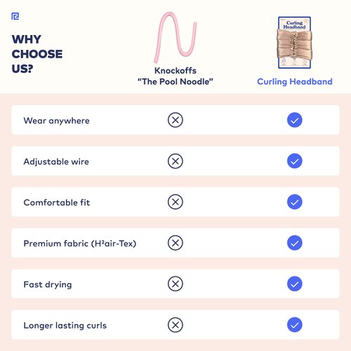 RobeCurls Satin Heatless Hair Curler Set — The Original Curling Headband — Heatless Curling Rod Headband Hair Accessories For Women — Includes 2 Scrunchies (Cream)