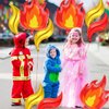 12 Pcs Fire Balloons and Flame Balloons Aluminum Foil Fire Decorations Fireman Theme Party Balloons for Fire Firefighter Theme Party Fire Truck Birthday Party Supplies (Fire and Flame)