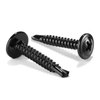 #8 x 1" Sheet Metal Screws 100Pcs 410 Stainless Steel Truss Head Fast Self Tapping Screws Black Oxide by SG TZH