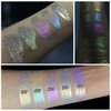oygcee Holographic Shimmer Liquid Eyeshadow Makeup White to Gold Color,Multichrome Metallic Glitter Liquid Eyeshadow For Eyes Makeup,Long Lasting,Quick Drying,# 7