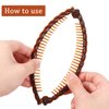 WILLBOND 6 Pieces Banana Hair Clip Clincher Combs Clip Fishtail Fish Shape Hair Clip Ponytail Banana Clip Accessory for Women Hair(Black, Brown)