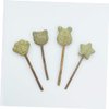 BCOATH 4pcs Chew Toys Kitten Treats Pet Toys Cat Treat Cat Nipp Cat Treat Toys Wooden Green Cat Catnip Ball Cat Sweet Lollipop Cat Toy Cat Grass Molar Toy Ball Kitten Teething Toys Cat