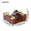 MOOXI WW2 Charge Point Military Building Block Set(221PCS).Suitable for Military Action Mini-Figures Combat Scenarios.