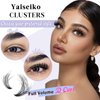 Fluffy Lash Clusters Eyelash Extension 10-18mm Thick Lash Clusters Volume Individual Lashes 100D Wispy D Curl Eyelash Clusters Full Volume DIY Plant Fibres False Eyelashes, by Yaiseiko