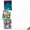 The Best Card Company - 10 Blank Note Cards for Kids (4 x 5.12 Inch) - Fun Mythical Fantasy Cards, Assorted Greetings Boxed - Dragon Dreams AM6293OCB-B1x10