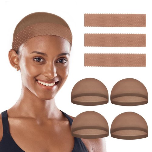 Yuest 3 Pcs Silicone Wig Grip Bands for Lace Front Wigs with Grip Caps