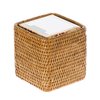KOUBOO 1030055 La Jolla Rattan Square Tissue Box Cover, 5.5" x 5.5" x 5.75", Honey Brown