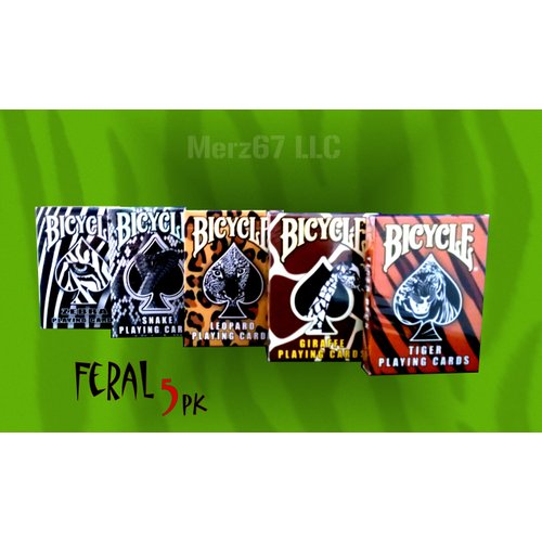 FERAL 5 Pack Bicycle Playing Cards