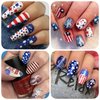 winthrop 12 Sheets 4th of July Independence Day Nail Art Stickers, Memorial Day 3D Patriotic American Flag Design Self-Adhesive Nail Art Decals, DIY Manicure Decoration Supplies Accessories Women