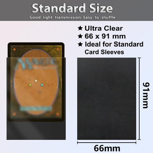 Trading Card Sleeves(600pcs), Toploader Card Protectors for Baseball Card Sleeves and Plastic Card Sleeves Fit for Yugioh, Football, MTG Sleeves(66 * 91mm)