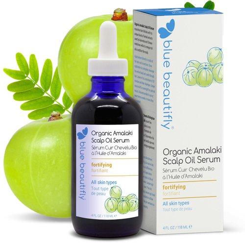 Blue Beautifly USDA Certified Organic Amalaki Hair Oil Serum | Strengthens Hair Follicles, Restor...